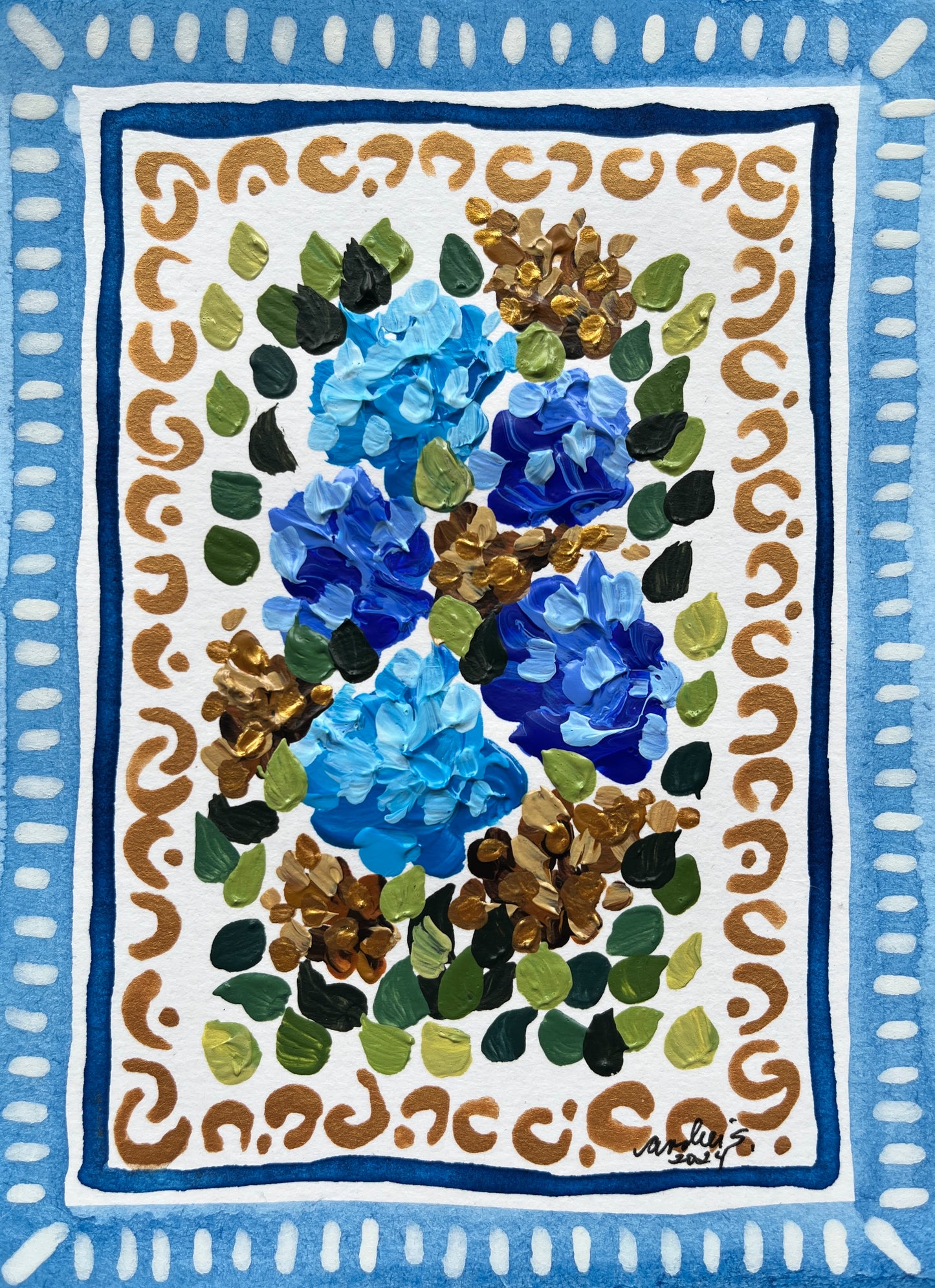 Floral Blue Petite 5 (Downloadable)