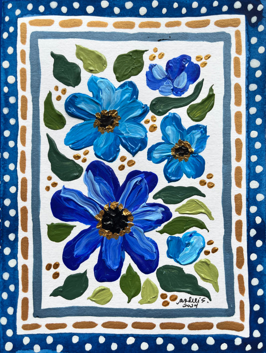 Floral Blue Petite 6 (Downloadable)