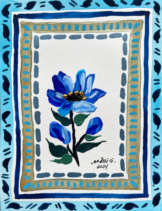 Floral Blue Petite 7 (Downloadable)