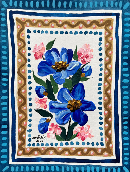 Floral Blue Petite 8 (Downloadable)