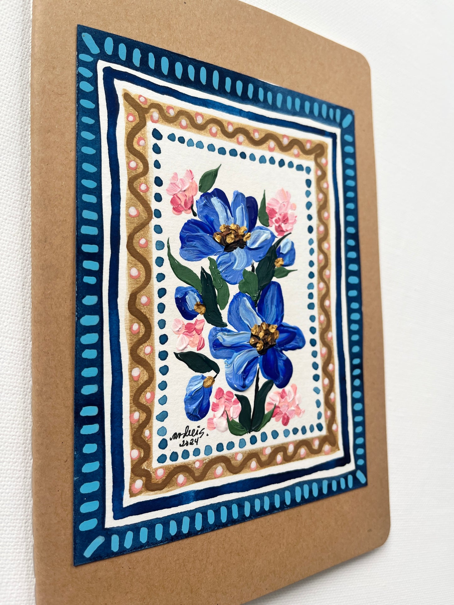 (Sale) Mixed Media Painting on a Journal 1