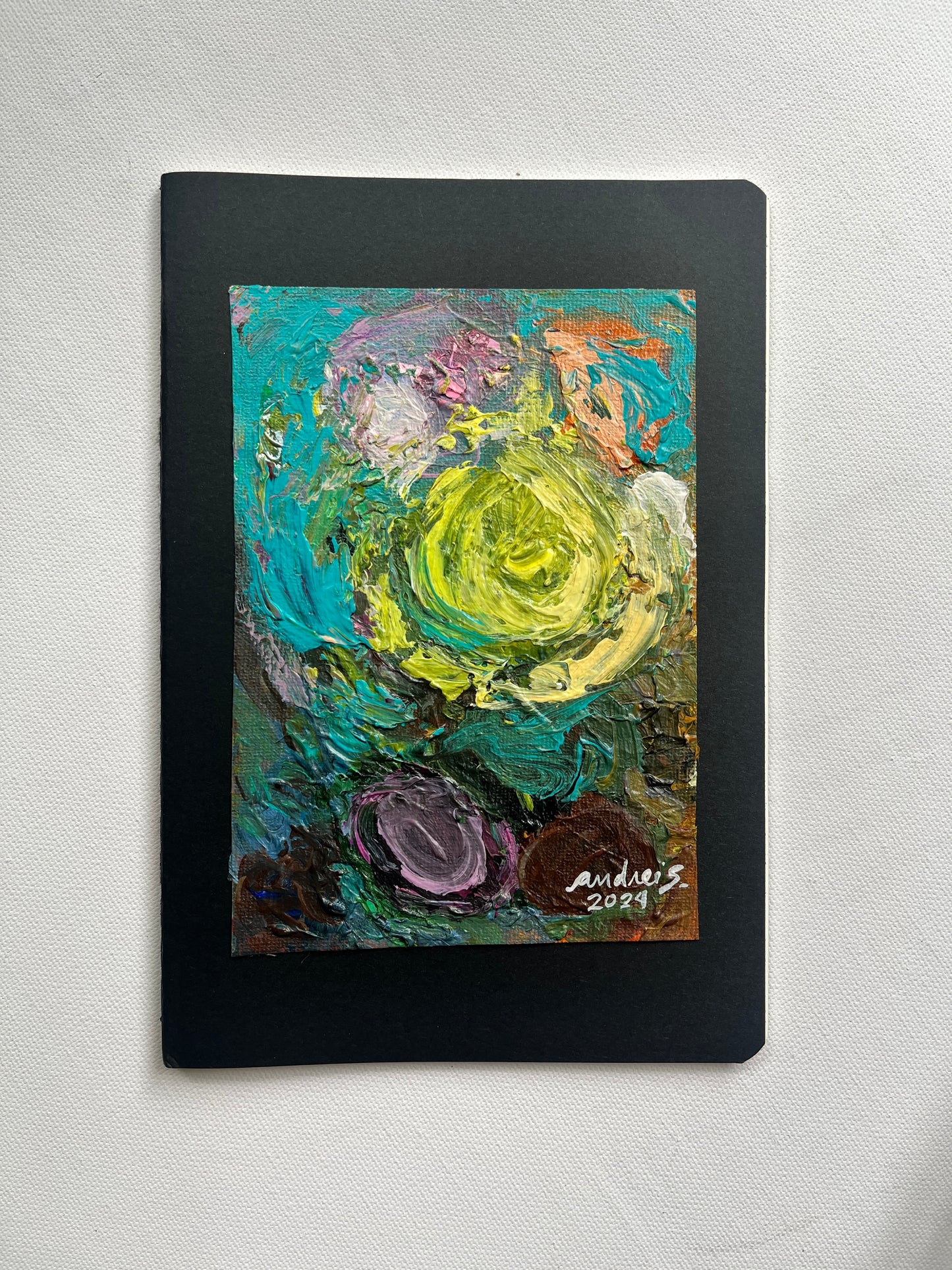 (Sale) "Palette Project" Abstract Painting on a Journal 9
