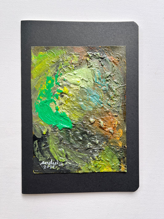 (Sale) "Palette Project" Abstract Painting on a Journal 13