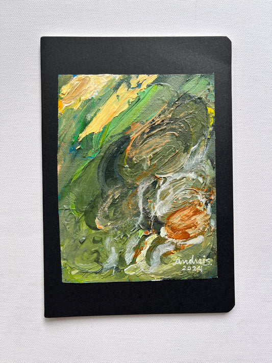 (Sale) "Palette Project" Abstract Painting on a Journal 15