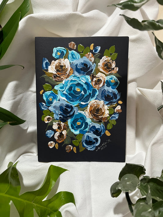 Hand-painted Journal (blue 4) (SALE)