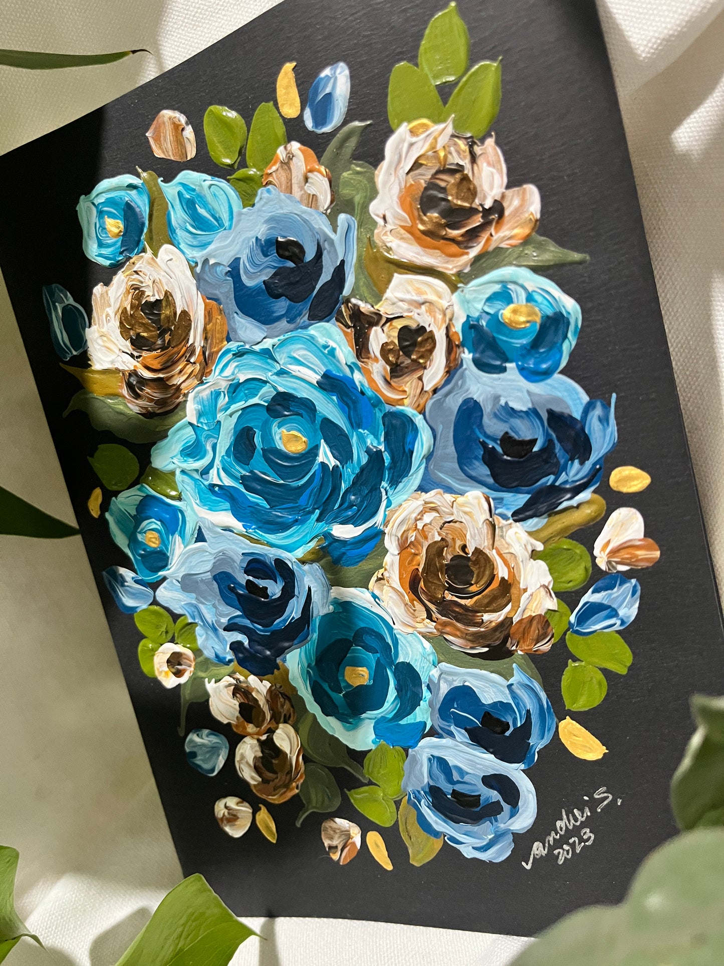 Hand-painted Journal (blue 4) (SALE)