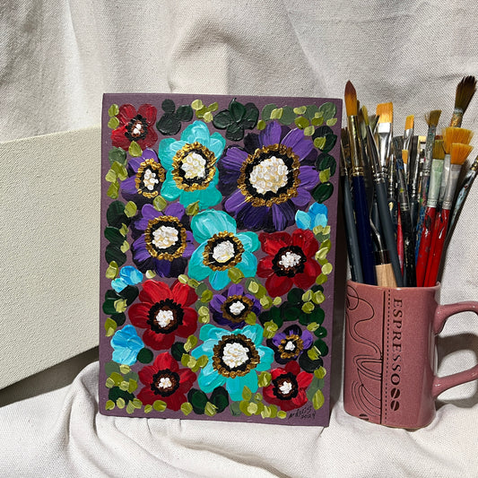 Hand-painted Journal (on purple 2) (SALE)