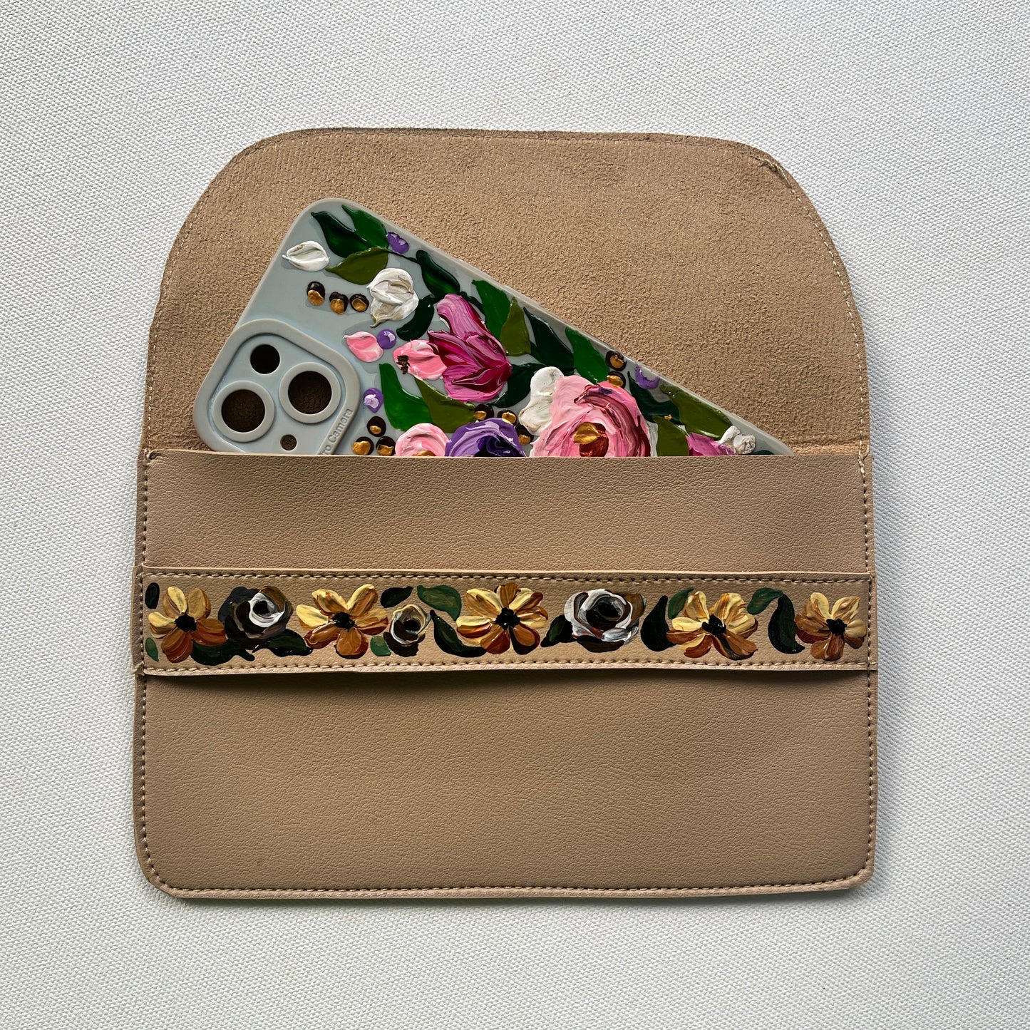 Hand-painted Purse (Beige #1)