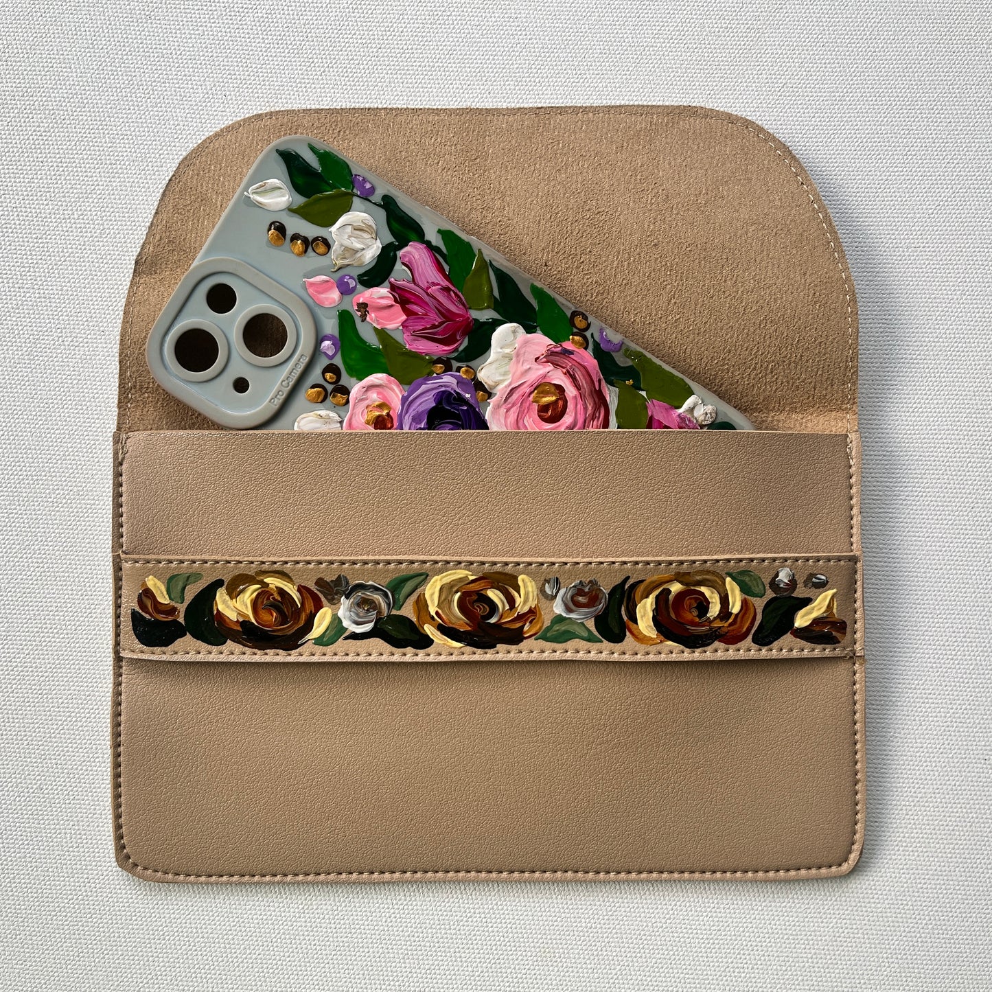 Hand-painted Purse (Beige #2)