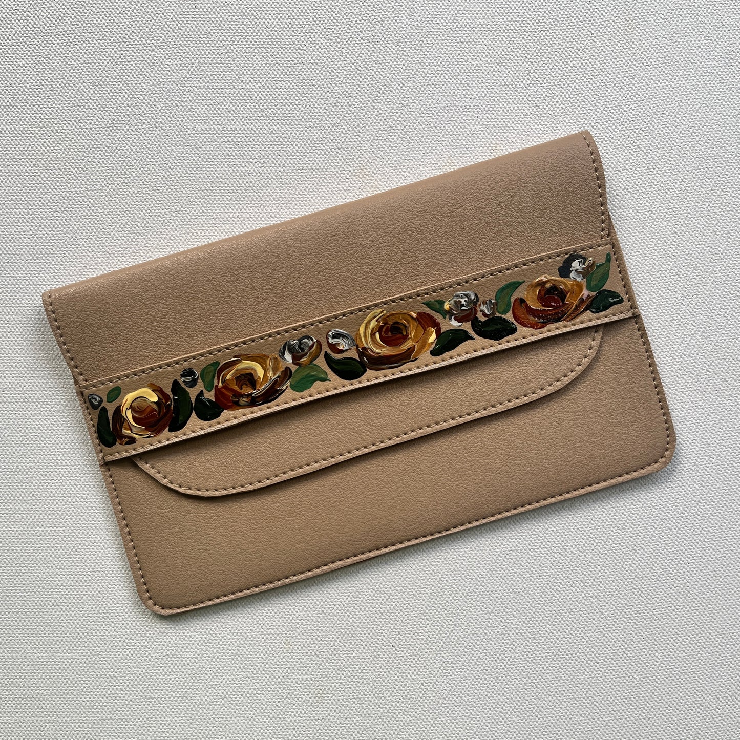 Hand-painted Purse (Beige #3)