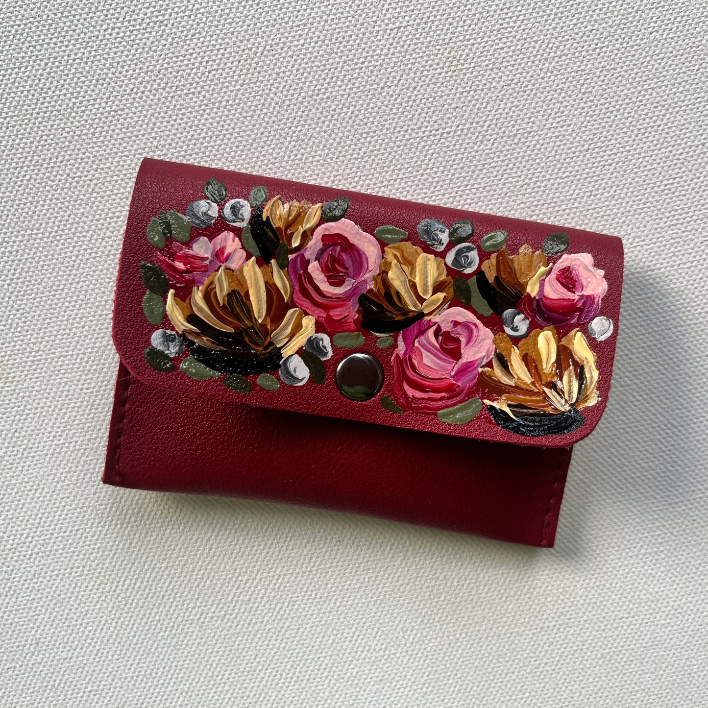 Hand-painted Wallet (Red #1)