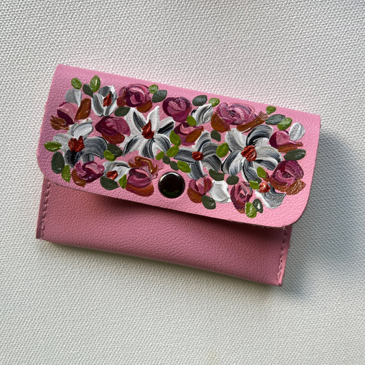 Hand-painted Wallet (Pink #2)