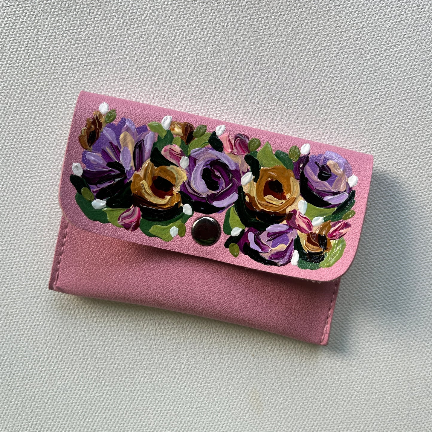 Hand-painted Wallet (Pink #3)