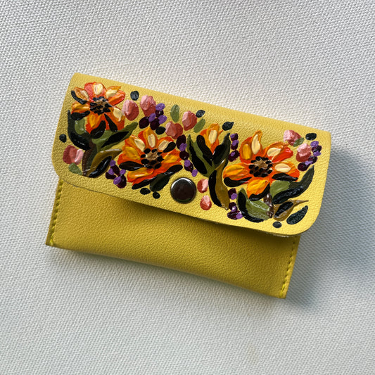 Hand-painted Wallet (Yellow #1)