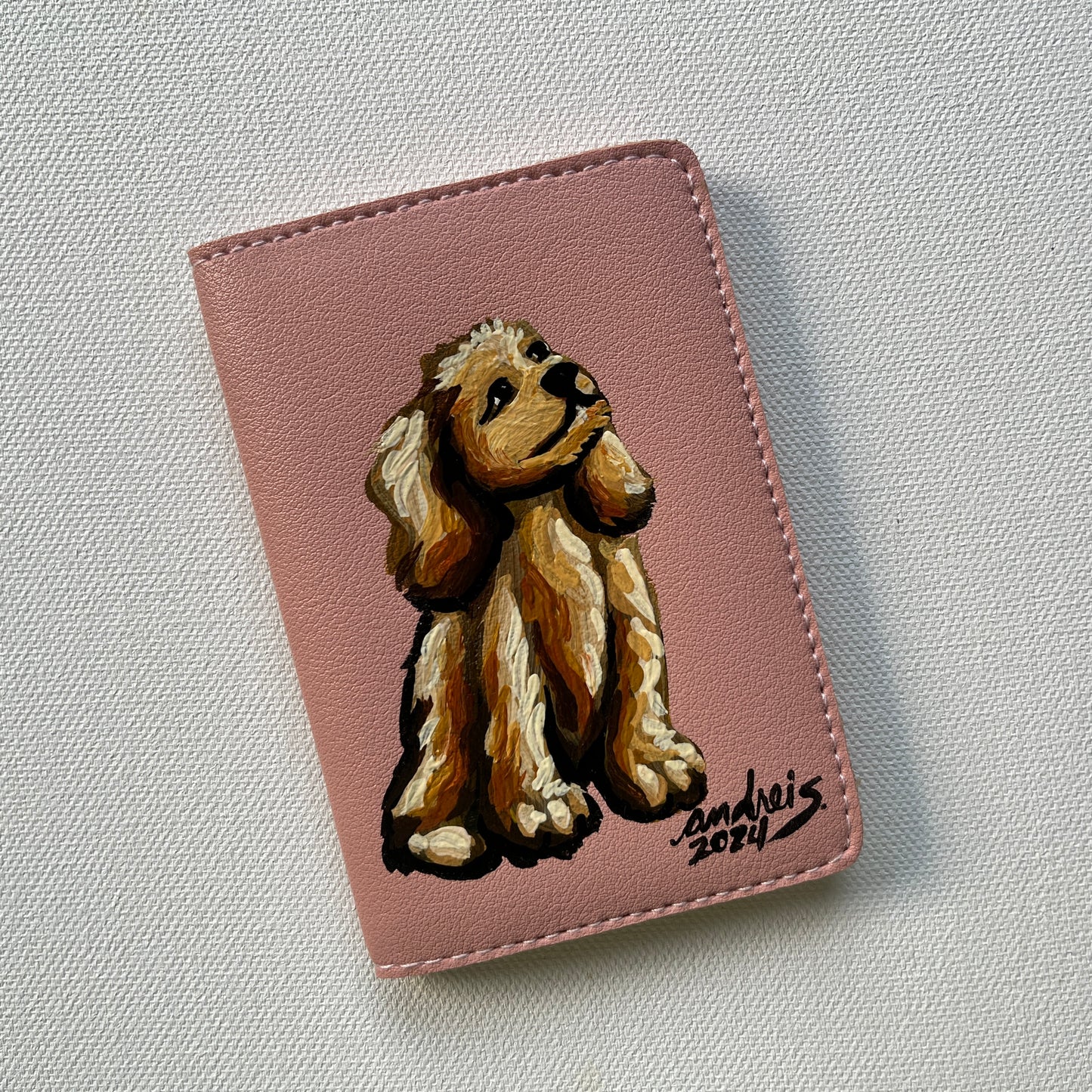 Hand-painted Cardholder (Pink #1)