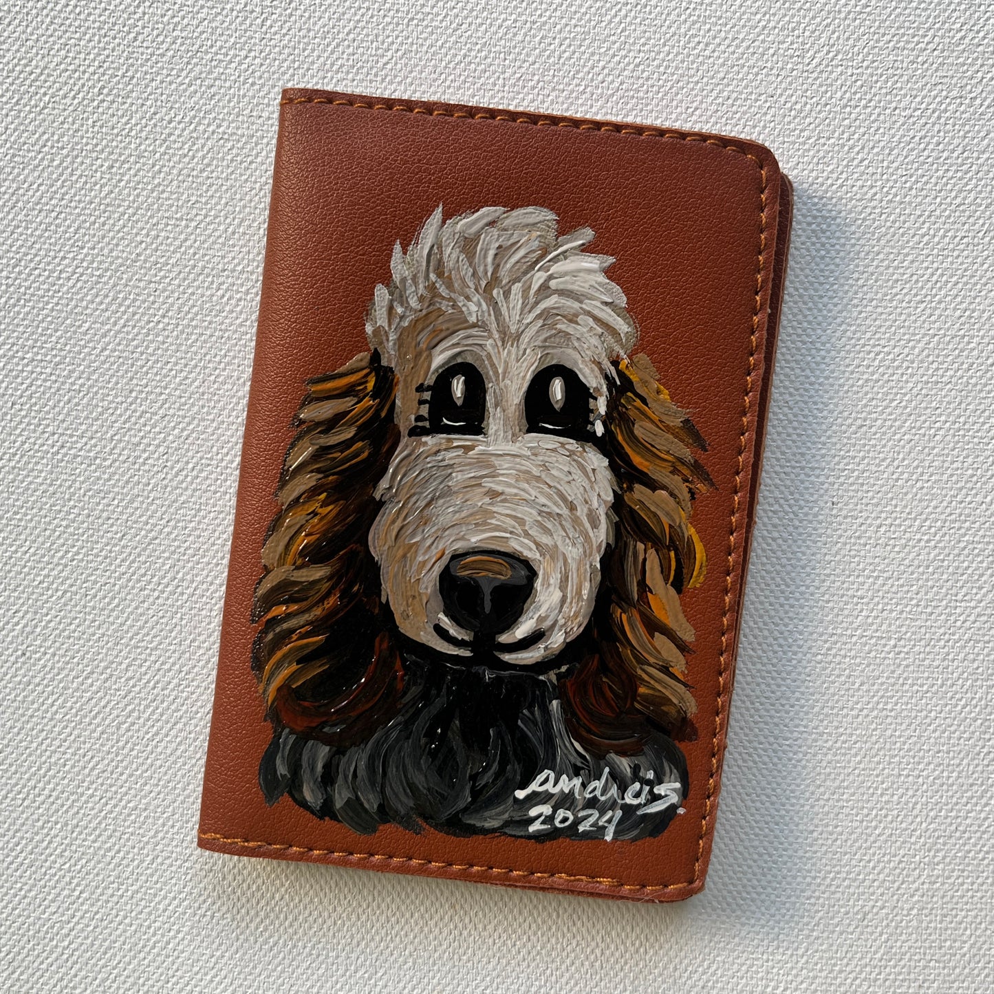 Hand-painted Cardholder (Sienna Brown #1)