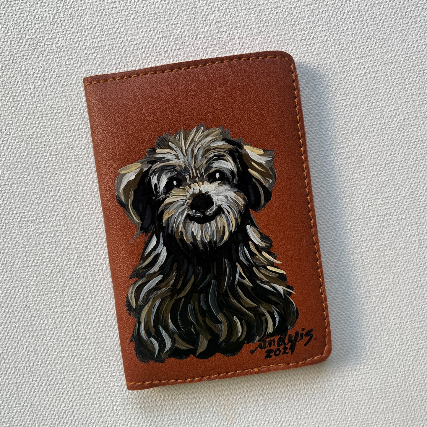 Hand-painted Cardholder (Sienna Brown #2)