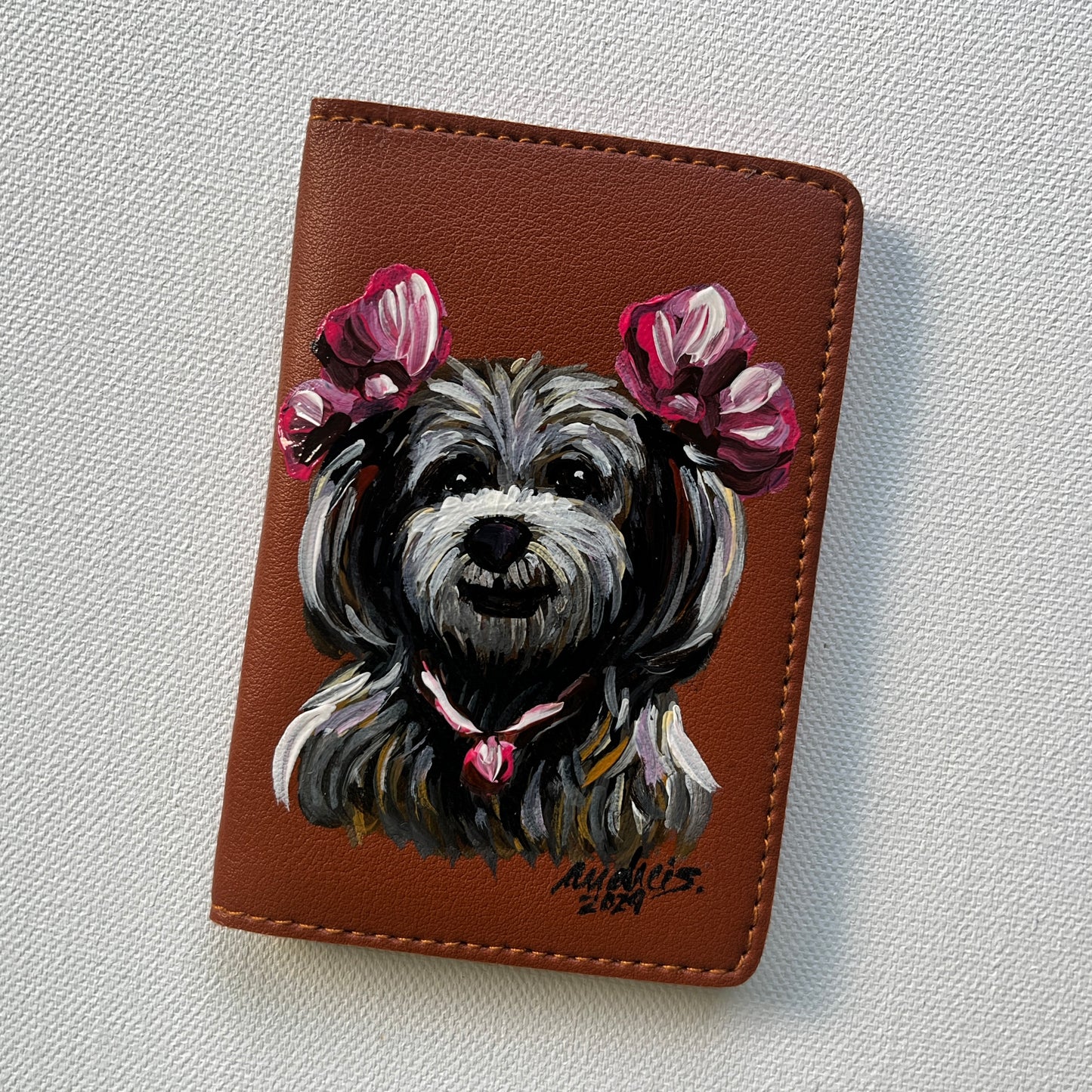 Hand-painted Cardholder (Sienna Brown #3)