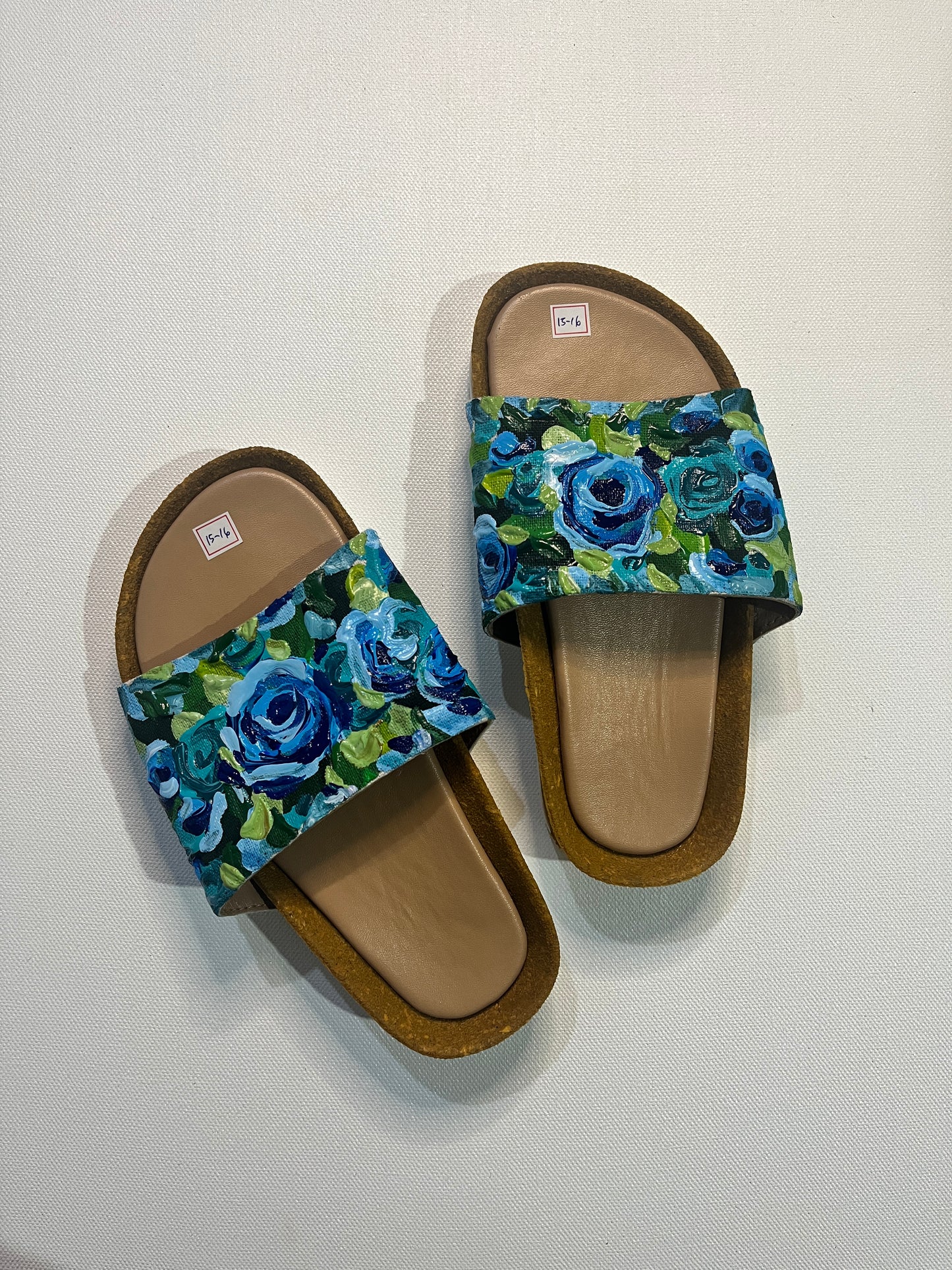 Hand-painted Slippers for Kids (Blue #1)