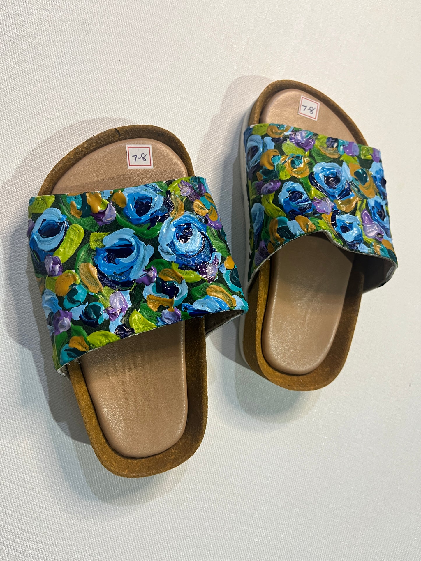 Hand-painted Slippers for Kids (Blue #2)